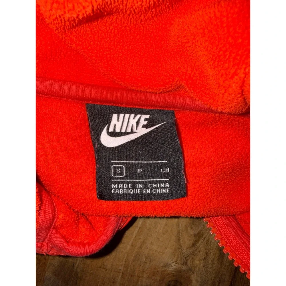 Nike Kids Red Fleece Full Zip Hoodie Jacket AA0064-696 Size Small S